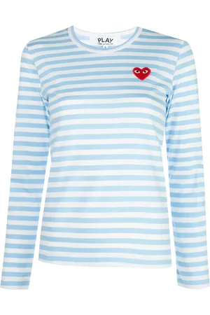 Comme des Garçons Top a rayas manga larga