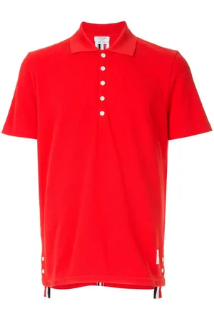 Thom Browne Playera tipo polo con rayas en la espalda