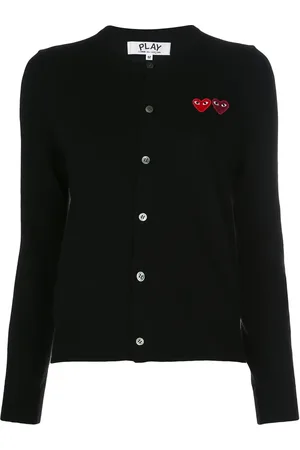Comme des Garçons Cárdigan tejido con parche de corazón doble