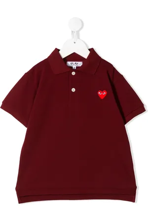 Comme des Garçons Playera tipo polo con logo bordado