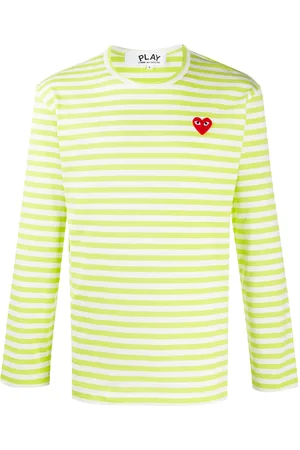 Comme des Garçons Playera a rayas con logo