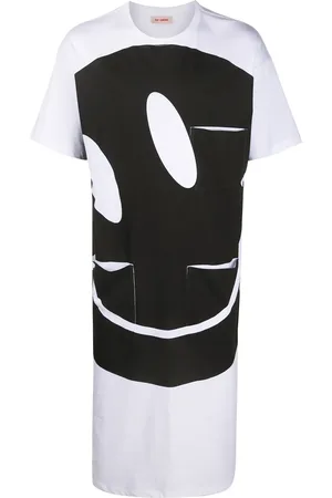 RAF SIMONS Playera larga con estampado Smiley