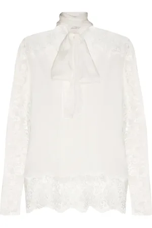 FAITH CONNEXION Blusa de encaje con lazo en el cuello