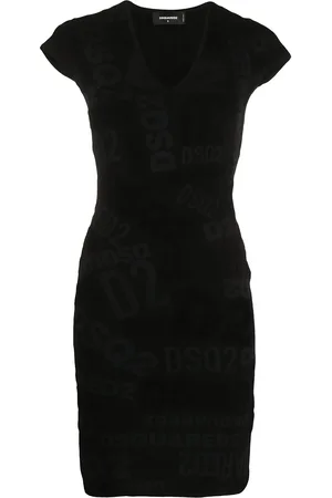 Dsquared2 Vestido de chenilla con logo