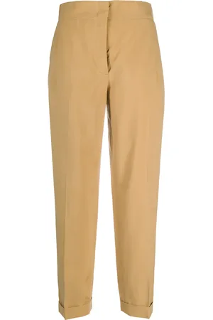 Salvatore Ferragamo Pantalones rectos con tiro alto