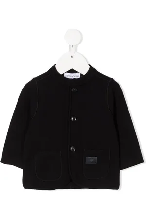 Emporio Armani Cárdigan tejido con parche del logo