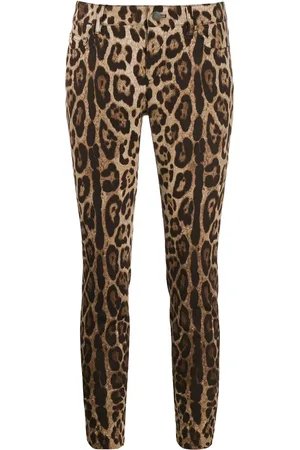 Dolce & Gabbana Jeans capri con estampado de leopardo