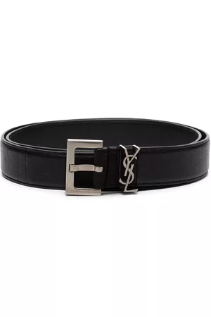 Saint Laurent Cinturón con placa del monograma