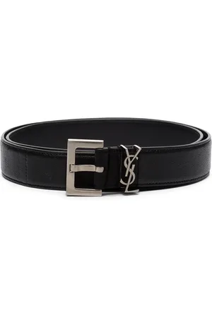 Saint Laurent Cinturón con placa del monograma