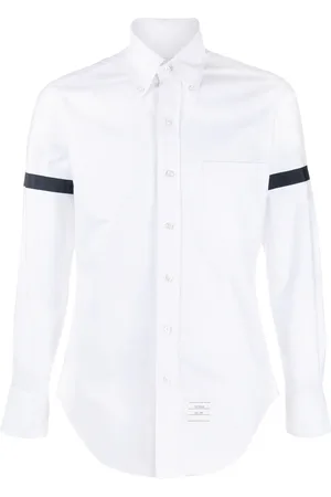 Thom Browne Camisa Oxford con detalle de grossgrain