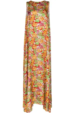 Plan C Vestido largo con estampado floral