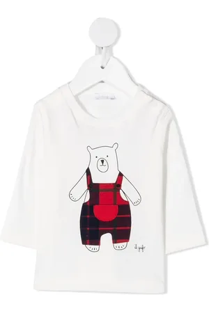 Il gufo Playera con osito estampado