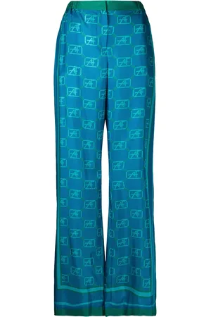 Alberta Ferretti Pantalones anchos con monograma