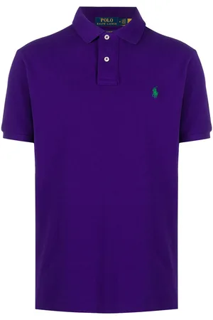 Playera fashion polo morada hombre