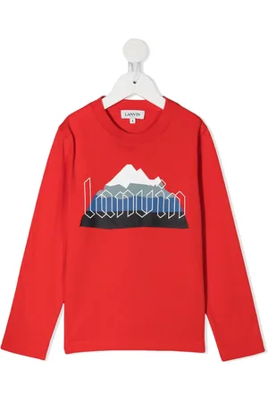 Lanvin Playera con logo y montaña