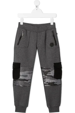 Philipp Plein Pants con diseño patchwork y estampado militar