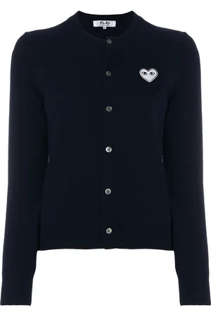 Comme des Garçons Embroidered heart cardigan