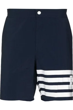 Thom Browne Shorts de playa con cierre de botón a presión