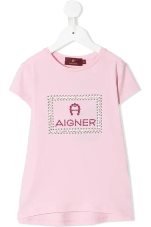 Aigner Playera con logo y detalles de strass