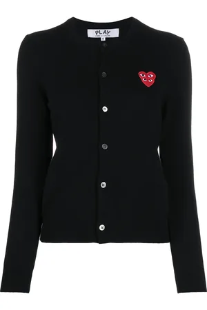 Comme des Garçons Cárdigan con parche de corazones