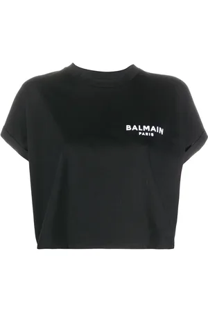 Balmain Playera corta con logo bordado