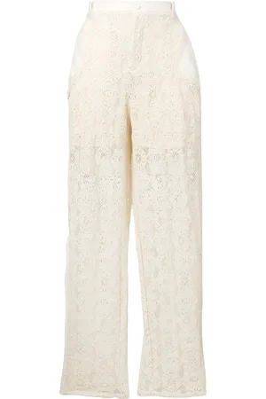 Serafini Pantalones con paneles de encaje