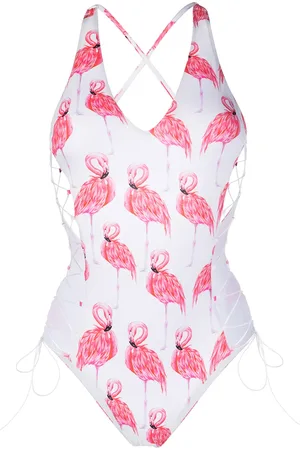 Noire Swimwear Traje de baño con estampado Flamingo