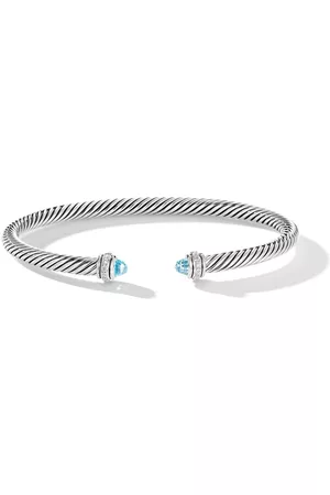 David Yurman Pulsera Classic Cable en plata de ley con diamante de 4mm