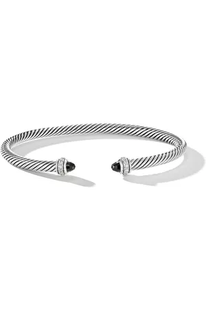 David Yurman Pulsera Classic Cable en plata de ley con diamante de 4mm