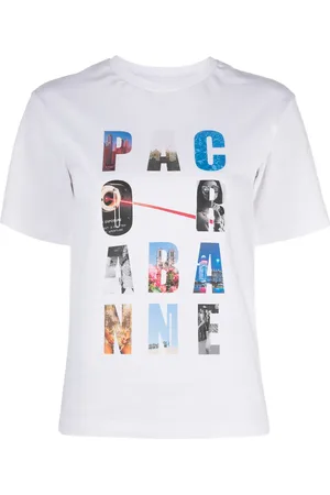 Paco rabanne Playera con logo estampado