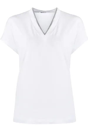 Brunello Cucinelli Playera con cuello en V