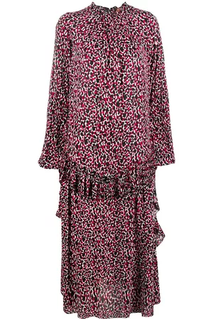 Nº21 Vestido midi con motivo de leopardo