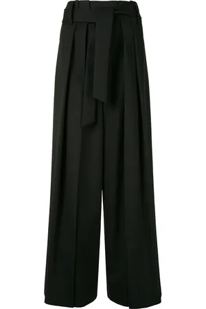 GOEN.J Pantalones anchos con cintura paperbag