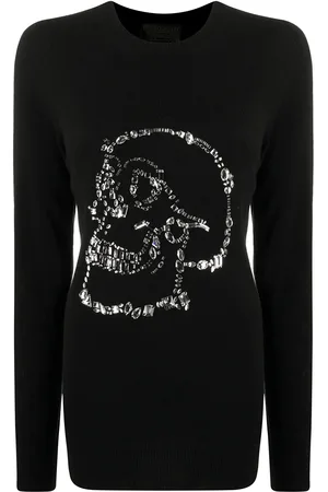 Philipp Plein Suéter con calavera con apliques