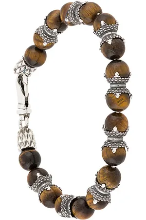EMANUELE BICOCCHI Pulsera con cuentas de ojo de tigre