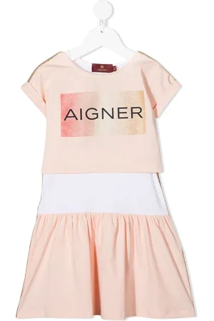 Aigner Vestido manga corta con logo estampado