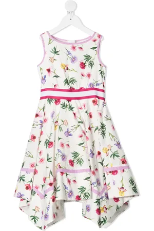 MONNALISA Vestido asimétrico con estampado floral
