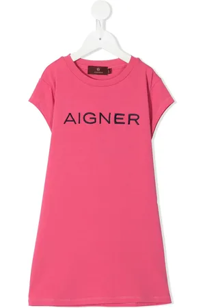 Aigner Vestido estilo playera con logo bordado