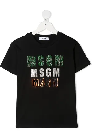 Msgm Playera con logo metalizado