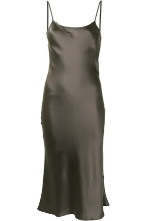 Voz Slip dress de seda midi