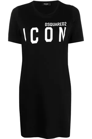 Dsquared2 Vestido estilo playera con logo