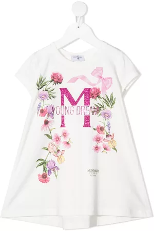 MONNALISA Vestido estilo playera con estampado floral