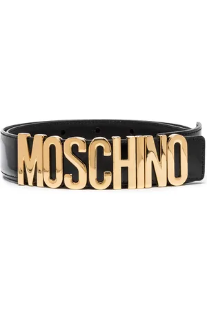 Moschino Logo-plaque buckled belt