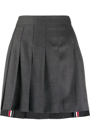 Thom Browne Falda corta con cintura alta y pliegues