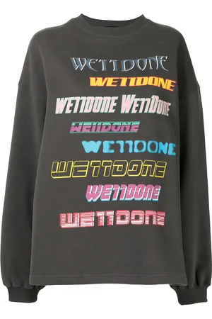 We11 Done Sudadera con logo en la parte delantera