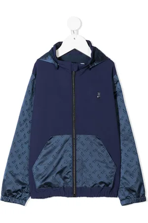 HERNO Chamarra con capucha y logo estampado