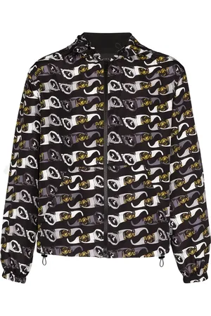 VERSACE Chamarra con capucha y lentes de sol estampados