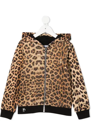 Philipp Plein Hoodie con estampado de leopardo