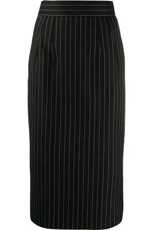 Dolce & Gabbana Falda midi ajustada a rayas diplomáticas