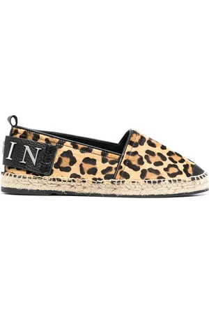Philipp Plein Alpargatas con estampado de leopardo